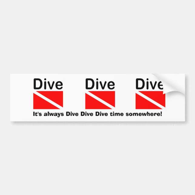 Adesivo Para Carro DIVE DIVE - Bumper Sticker (Frente)