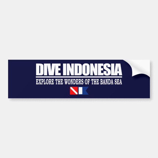 Adesivo Para Carro Dive Indonesia Bumpersticker (Frente)