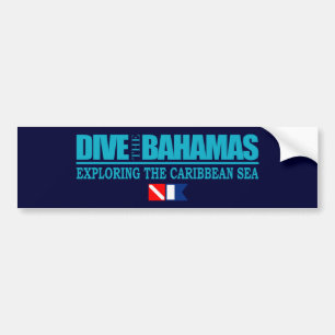Adesivo Para Carro Dive O Bumpersticker Das Bahamas