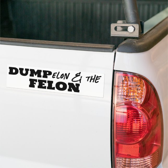 Adesivo Para Carro Diversão Dump Elon e o Felon (No caminhão)