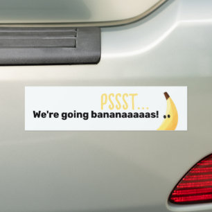Adesivo Para Carro Dívidas Favoritas de Banana Retro Engraçadas Puns