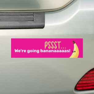 Adesivo Para Carro Dívidas Favoritas de Banana Retro Engraçadas Puns