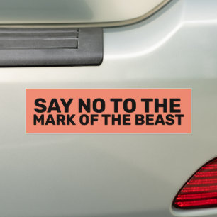 ADESIVO PARA CARRO DIZER NÃO À MARCA DOS BEAST BUMPER STICKERS