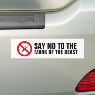 ADESIVO PARA CARRO DIZER NÃO À MARCA DOS BEAST BUMPER STICKERS