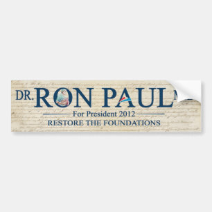 Adesivo Para Carro DM do Dr. Ron Paul para o presidente 2012