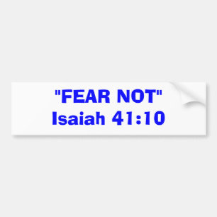 Adesivo Para Carro Do "41:10 de Isaiah MEDO NÃO "