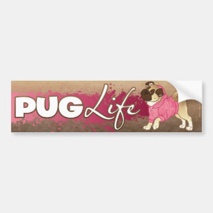 Adesivo Para Carro Do "autocolante no vidro traseiro do Hoodie do Pug