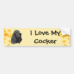 Adesivo Para Carro ~ do Cocker eu amo meu Cocker preto