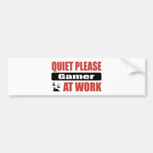 Adesivo Para Carro Do silêncio Gamer por favor no trabalho