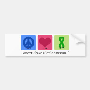 Adesivo Para Carro Doença bipolar da cura do amor da paz