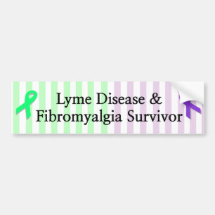 Adesivo Para Carro Doença de Lyme e Fibromialgia Pára-choque
