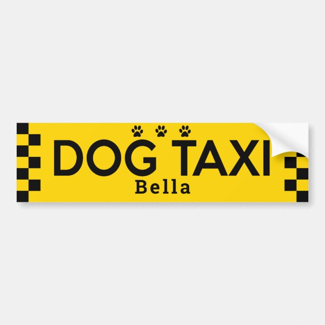 Adesivo Para Carro Dog Taxi à Personaliser Taxi pour chien amusant (Frente)