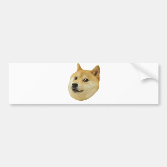 Adesivo Para Carro Doge muito wow muito cão tal Shiba Shibe Inu (Frente)