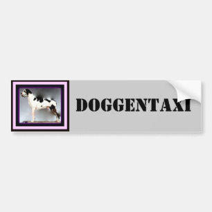 Adesivo Para Carro Dogge alemão, Great Dane, Arlequim, Táxi,