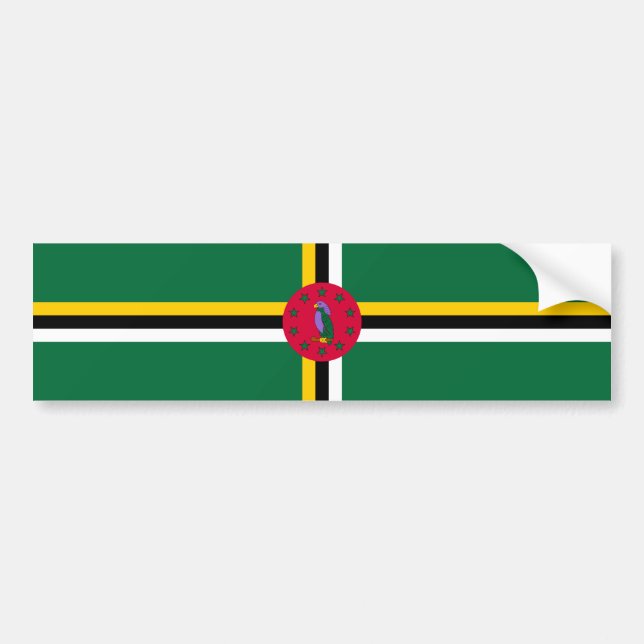 Adesivo Para Carro Dominica Flag (Frente)