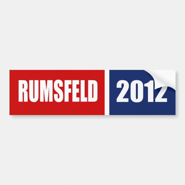 ADESIVO PARA CARRO DONALD RUMSFELD 2012 (Frente)