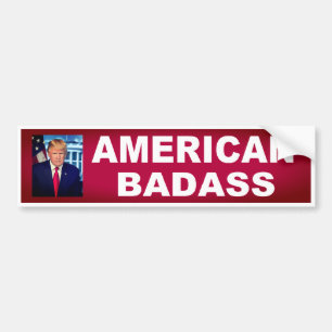 Adesivo Para Carro Donald Trump 2020 American Badass