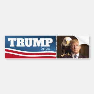 Adesivo Para Carro Donald Trump 2024 - Moderno e Águia