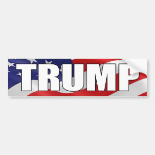 Adesivo Para Carro DONALD TRUMP BOLD American Flag Bumper Sticker