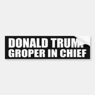 ADESIVO PARA CARRO "DONALD TRUMP: GROPER NO CHEFE "