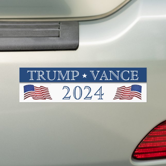 Adesivo Para Carro Donald Trump JD Vance em 2024 (No carro)
