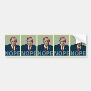 Adesivo Para Carro Donald Trump Nope Perdedor de Eleições
