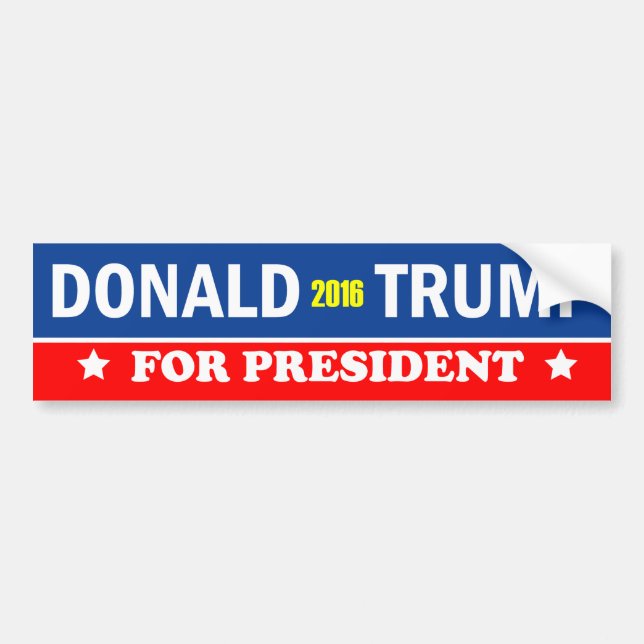 Adesivo Para Carro Donald Trump para o presidente 2016 (Frente)