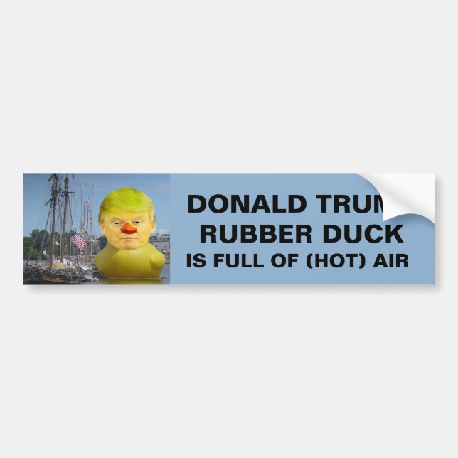 Adesivo Para Carro Donald Trump Rubber Yellow Duck Bumper Sticker (Frente)