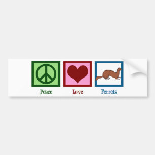 Adesivo Para Carro Doninhas do amor da paz