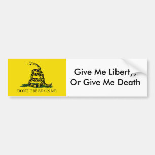 Adesivo Para Carro DontTreadONMe, dá-me a liberdade, ou dá-me a mor
