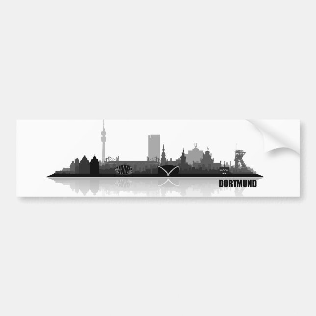 Adesivo Para Carro Dortmund City Skyline (Frente)