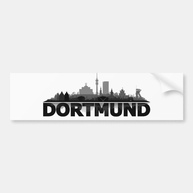 Adesivo Para Carro Dortmund City Skyline - autocolantes de automóvel (Frente)