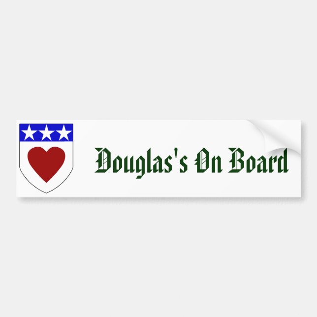 Adesivo Para Carro Douglas a bordo (Frente)
