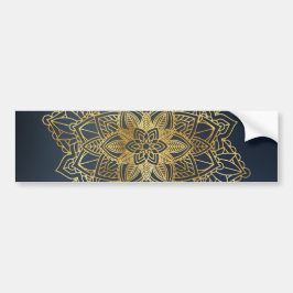 Adesivo Para Carro Dourado Mandala