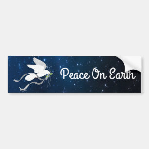 Adesivo Para Carro Dove Branca Espalhando Paz Na Terra