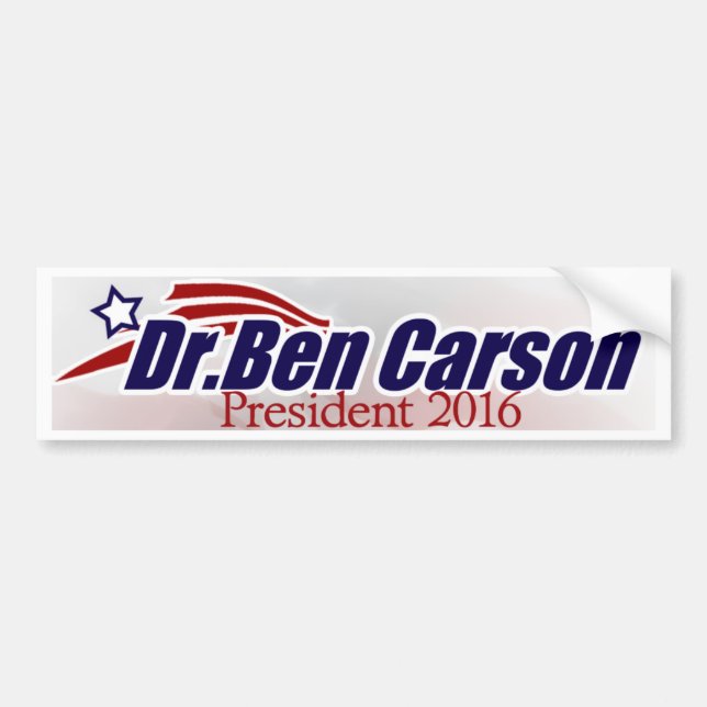Adesivo Para Carro Dr. Ben Carson para o presidente autocolante no (Frente)