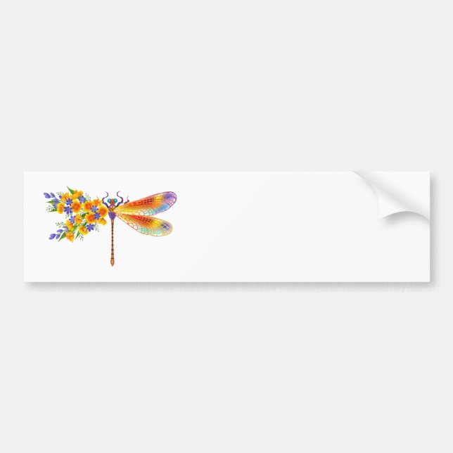 Adesivo Para Carro Dragonfly Amarelo (Frente)