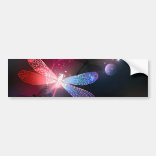 Adesivo Para Carro Dragonfly vermelha