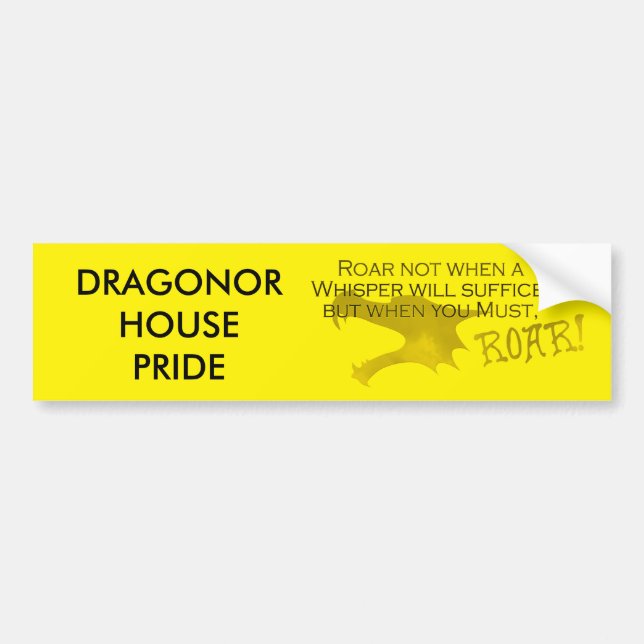 Adesivo Para Carro Dragonista House Pride Bumpersticker Com Motto (Frente)