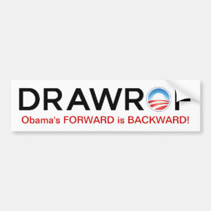 Adesivo Para Carro DRAWROF Barack Obama DIANTEIRO é etiqueta INVERSA