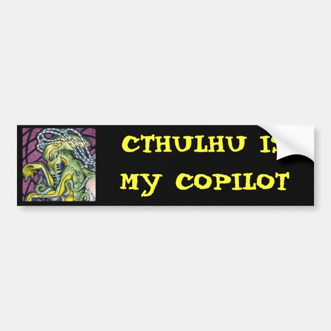Adesivo Para Carro Dread Cthulhu Bumper Sticker (Frente)