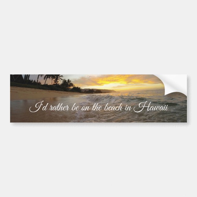 Adesivo Para Carro Dreaming do Hawaii Bumper Sticker (Frente)