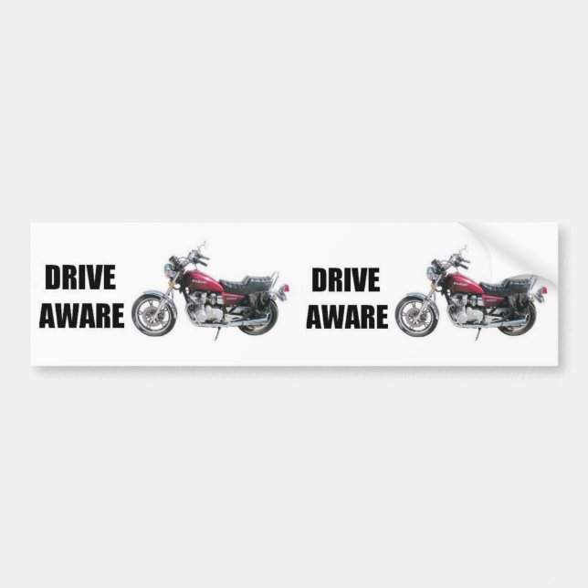 Adesivo Para Carro Drive Aware - motociclo (Frente)