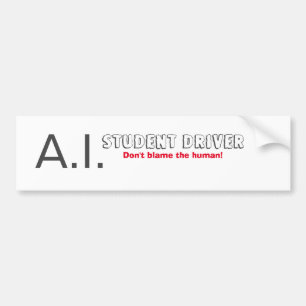 Adesivo Para Carro Driver de Estudante AI