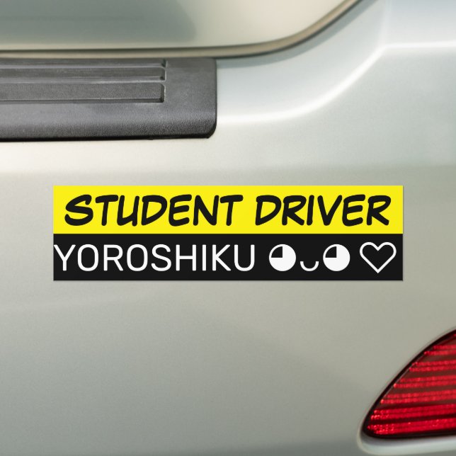Adesivo Para Carro Driver de estudante Yoroshiku personalizado (No carro)