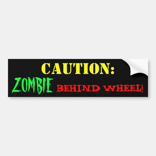 Adesivo Para Carro Driver Zombie (Frente)