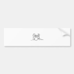 Adesivo Para Carro Drummer Music Design Um Tambor De Linha