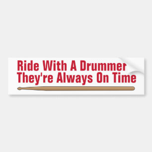 Adesivo Para Carro Drummer sempre em tempo divertido