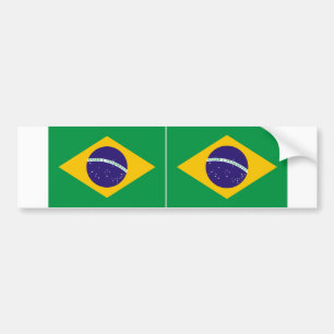 Adesivo Para Carro Duas Bandeiras Nacionais do Brasil