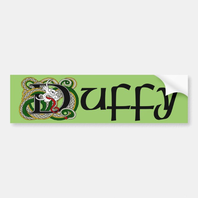 Adesivo Para Carro Duffy Celtic Dragon Bumper Sticker (Frente)
